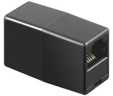 Modular Adapter , Belegung 1:1, U/UTP, RJ45(8P8C) Buchse <> RJ45(8P8C) Buchse, schwarz