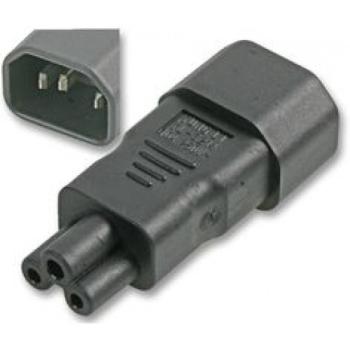 Strom / Netzadapter , Stecker C14 > C5 Buchse Mickey Maus  - schwarz