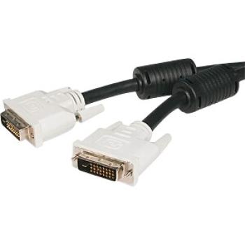 DVI-D FullHD Kabel Dual Link , 2 x DVI-D-Stecker (24+1-Pin) , 2 x Ferrit , schwarz - 2m