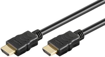 8K Ultra High Speed HDMI Kabel 2.1 UHD4320p/60Hz  , 2 x HDMI-A Stecker vergoldet , schwarz  - 1m
