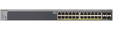 NETGEAR ProSAFE GS728TP-200EUS 28-Port PoE Smart Web Managed GigaBit Switch  (8xPoE+ und 16 x 10/100/1000), 4x SFP Ports