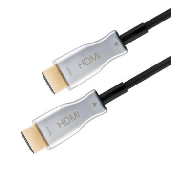 Optisches Hybrid 4K@60Hz  AOC HDMI Kabel, HDMI19 Typ A Stecker <> Stecker vergoldet , schwarz - 50m