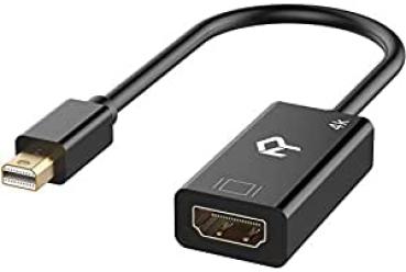 Mini DisplayPort 1.4 / HDMI Kabel-Adapter 4K@60Hz , MDP20 Stecker > HDMI19 A - Buchse ,schwarz - 0.15m