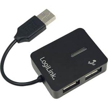 LogiLink UA0139 USB2.0 , 4-Port Mini Hub, passiv Bus-Powered, schwarz