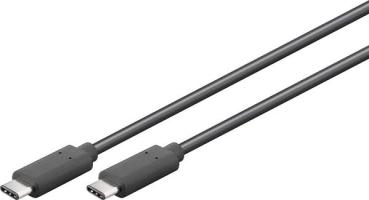 5 Gbit/s  Super Speed Kabel  USB3.2 G1 , 2 x Stecker Typ C , Kupfer ,3A , schwarz -3m