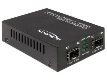 Gigabit Medienkonverter für SM / MM - 1000Base-X SFP zu SFP , incl.Netzteil