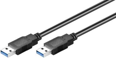 USB3.0 SuperSpeed Anschlußkabel 5Gbps , Stecker (Typ A) > Stecker (Typ A) , schwarz - 5m