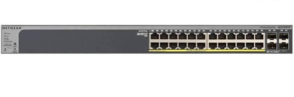 NETGEAR ProSAFE GS728TP-200EUS 28-Port PoE Smart Web Managed GigaBit Switch  (8xPoE+ und 16 x 10/100/1000), 4x SFP Ports