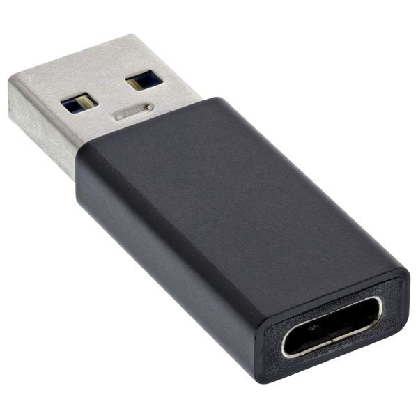 5Gbit/s Adapter USB 3.0 auf USB -C , USB-C Buchse > USB 3.0 A Stecker , Alu , schwarz