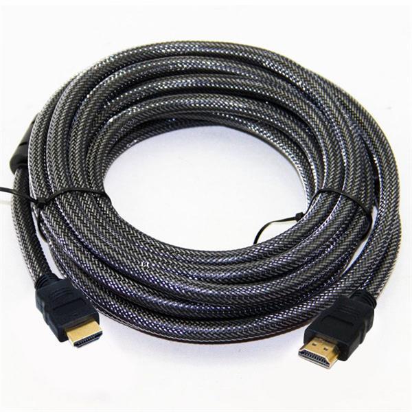 High Speed HDMI2.0 Kabel , HDMI-A Stecker   Mini HDMI-C Stecker, vergoldet ,Nylongeflecht, schwarz - 5m
