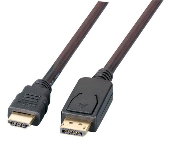 Adapterkabel 4K60Hz  DisplayPort / HDMI 2.0 , DP-Stecker > HDMI -Stecker , schwarz - 3m