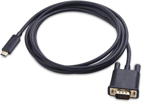 Adapterkabel USB-C / VGA  1920x1080p 60Hz , USB-C Stecker >VGA Stecker (15pol.) , schwarz -1,8m