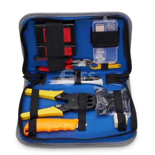 Netzwerkinstallations-Tool-Kit NF-1301 , Professionelle Kombination von Werkzeugen( 12 teilig) in einer Tasche