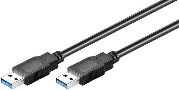 USB3.0 SuperSpeed Anschlußkabel 5Gbps , Stecker (Typ A) > Stecker (Typ A) , schwarz - 5m