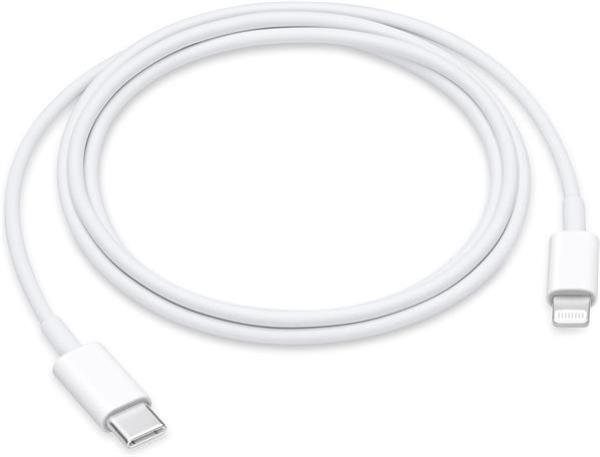 Apple  Lade-/Synch Kabel , USB-C Stecker  Lightning-Stecker (MFI) , weiß - 2m