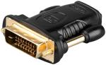 HDMI / DVI-D Adapter, HDMI-Buchse>DVI-D (24+1) Stecker ,vergoldet , high quality