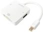 Preview: LogiLink CV0045A  Kabel-Adapter , Mini DisplayPort > HDMI / DVI / DP , weiß , 0,10m