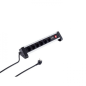 Preview: Tischsteckdosenleiste 6-fach mit 2xUSB Ladefunktion ,Schalter,16A / 3500W, schwarz Alu , Kabel 1.5m