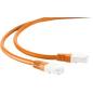Preview: PREMIUM GIGABIT Patchkabel S/FTP(PIMF), Cat.7 Rohkabel AWG26/7, 2 x RJ45, LSZH, orange - 1m