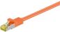 Preview: PREMIUM GIGABIT Patchkabel S/FTP(PIMF), Cat.7 Rohkabel AWG26/7, 2 x RJ45, LSZH , orange -3m