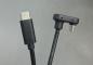 Preview: Sonderkonfektion USB2.0  Kabel C-M(G5,7mm) auf C - Winkeladapter 180° (lt.Zeichnung) -M , schwarz - 0.50m