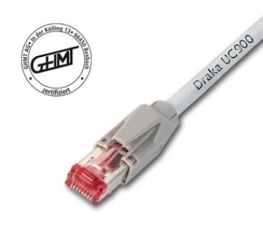 1000MHz Sonderkonfektion - Patchkabel  S/FTP, UC900, Hirose TM21, RJ45 STP <> RJ45 STP, grau - 15m