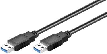 USB3.0 SuperSpeed Anschlußkabel 5Gbps 95716 , Stecker (Typ A) > Stecker (Typ A) , schwarz - 0.50m