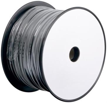 Telefonflachkabel 6-adrig , AWG 28 , ungeschirmt , CCA , schwarz - 100m Spule
