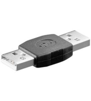 USB2.0 Hi-Speed Adapter , USB2.0-Stecker (Typ A) > USB2.0-Stecker (Typ A) , schwarz