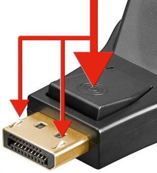 Preview: DisplayPort/DVI-D Adapter 1.1 , DP-Stecker > DVI-I-Buchse Dual-Link (24+5 pin),vergoldet,schwarz