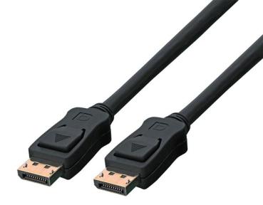 DisplayPort 1.2  Industriequalität UL20276 Kabel , DP20 Stecker > Stecker, mit Verr. , EMI/RFI , schwarz - 1m