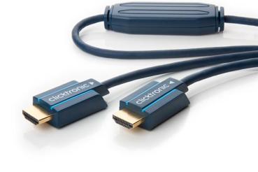 Aktives HDMI 2.0 Kabel  UHD  4K60Hz , 2 x HDMI19 Typ A Stecker vergoldet 24kt., blau - 30m