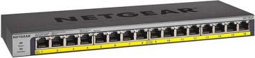 19" NETGEAR GS116LP 16-Port-Gigabit-PoE+ Switch , schwarz