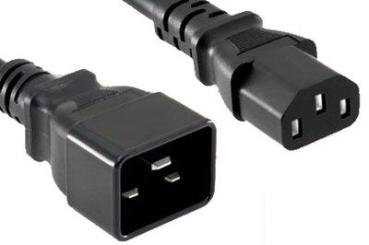 Netzkabel , USV Verlängerung , Stecker C13  <> C20 ,1mm², schwarz - 1,80m