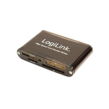 LogiLink CR0013 Cardreader USB2, Extern, All-in-1, alle Karten, Alu, schwarz