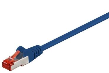 Premium Patchkabel CAT.6, S/FTP(PIMF), 2x RJ45 STP,  Kupfer,LSZH, blau - 20m