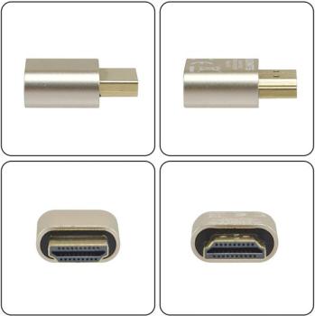 4K HDMI- Monitor  Adapter Dummy Stecker , 4096x2160 @ 60Hz - Gold