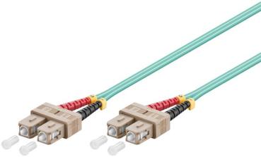 LWL Duplex Patchkabel, SC/SC, 50/125µ OM3, türkis/aqua, LSZH - 3m