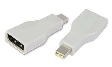 DisplayPort Adapter/Mini DisplayPort , MDP20 Stecker   DP20 Buchse , weiß