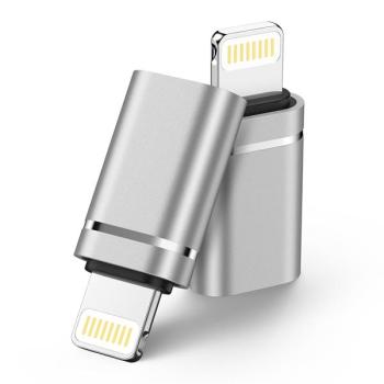 USB C auf Lightning Adapter f.iPhone 14/13/12/11/X/i Pad/Airpads , PD uu Daten-silber