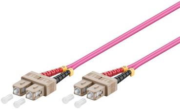 LWL Duplex Patchkabel, SC/SC, 50/125µ OM4, lila/violett, LSZH - 15m