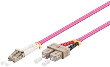 LWL Duplex Patchkabel, LC/SC, 50/125µ OM4 , MM , lila/violett - 5m