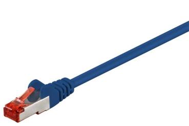 Cat.6e Patchkabel 250MHz S/FTP CCA , 2 x RJ45 STP, PVC, blau - 3m