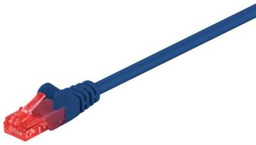 Cat.6e Patchkabel U/UTP, 250MHz, RJ45 <> RJ45, PVC,  blau - 15m