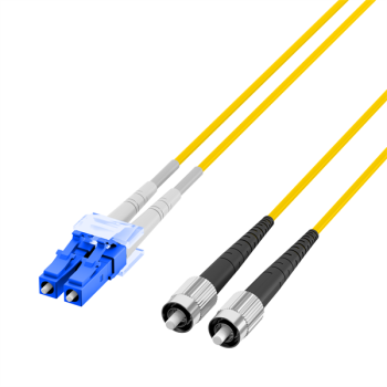 LWL Duplex Patchkabel , FC-UPC / LC-UPC , 9/125µ, OS2 G652D ,SM ,LSZH , 2mm gelb - 1.5m