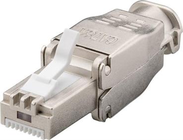 Feldkonfektionierbarer -Werkzeugfreier RJ45 Stecker CAT 6A STP geschirmt , max. Kabeldurchm.: 9 mm