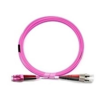 Premium LWL Duplex Patchkabel , OM4 , FC/PC-LC ,  50/125µm , MM ,LSZH , 2mm lila/violett - 5m