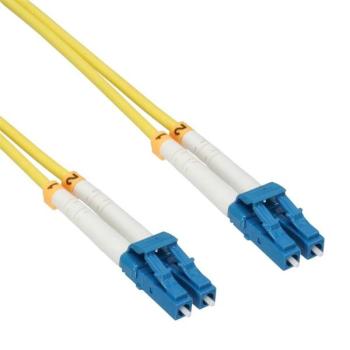 LWL Sonder - Duplex Patchkabel, LC UPC / LC UPC , 9/125µ, OS1 /OS2 ,SM , gelb  - 0.3m
