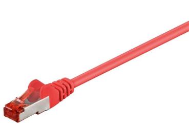 Cat.6e Patchkabel 95467 S/FTP CCA , 2 x RJ45 STP, PVC, rot - 0.25m