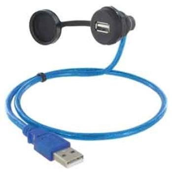 USB 2.0 Verbindungsleitung  41-038USB-51320 , USB2.0-A Buchse / Stecker M22 , IP64/IP67 - 0.50m